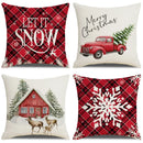 GobekUsa Christmas Snow Elk Pillow Cover for Festive Home Decor
