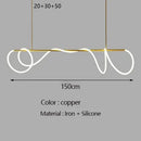 GobekUsa Gold Black LED Chandelier Modern Minimalist Pendant for Home Decor Lighting
