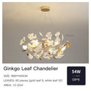 GobekUsa Ginkgo Leaf Chandelier: Elegant Nordic Art Luxury for Dining Room, Bedroom, Living Room