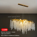GobekUsa Crystal Tassel Pendant Chandelier for Dining Room, Kitchen Island, Hall - Luxury LED Lighting