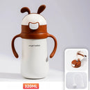 GobekUsa Kids Stainless Steel Thermos Cup with Straw, 320ML Cute Water Bottle