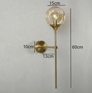 GobekUsa Glass Ball Wall Lamps: Modern Nordic Golden Chrome Lighting Fixtures for Living Room, Kitchen