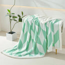GobekUsa Geometric Lamb Wool Blanket: Soft Multi-Purpose Sofa Cover for Autumn Winter