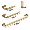 GobekUsa Antique Bronze Bathroom Accessory Set: Shelf, Towel Rack, Holder, Brush, Hanger, Hook