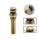 GobekUsa Gold Large Round Bathroom Pop-up Drain for Copper Washbasin Sink