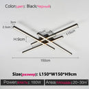 GobekUsa Black Chandelier LED Ceiling Lamp: Nordic Minimalist Square Living Room & Bedroom Lights