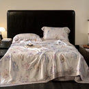 GobekUsa Eucalyptus Fiber Flowers Summer Quilt Set: Silky, Cool Comfort for Bedtime Bliss