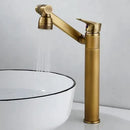 GobekUsa Gold Multifunction Bathroom Sink Faucet Hot Cold Water Mixer Deck Mounted