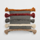 GobekUsa Knit Boho Tassels Cushion Cover Ivory Beige Orange Grey Soft Pillow Cover