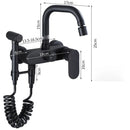 GobekUsa Dual Hole Kitchen Mixer Tap Black Brass Chrome Kitchen Faucet