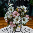GobekUsa Blue Peony Tea Rose Silk Fake Flowers for DIY Home Garden Wedding Decor