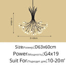 GobekUsa Dandelion Flower Chandelier: Modern LED Living Room Bedroom Indoor Decor Bouquet Lamps