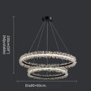 GobekUsa Crystal Gold Ring LED Chandelier for Home Decoration Luxurious Living Room Dining Bedroom