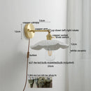 GobekUsa Ceramic Copper LED Wall Light with Pull Chain Switch for Modern Nordic Home Decor