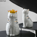 GobekUsa Cat Vase Porcelain Kitten Ornaments Flowerpot Handicrafts Home Decoration