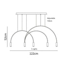 GobekUsa Arc Pendant Light Chandelier - LED Suspension Lamp for Kitchen Island