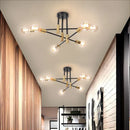 GobekUsa LED Sputnik Chandelier Ceiling Light Fixtures for Bedroom Living Room