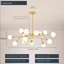 GobekUsa Glass Ball Ceiling Chandelier for Bedroom Dining Living Room Lighting