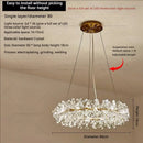 GobekUsa Crystal Chandelier for Living and Dining Room High-End Elegant Bedroom Lighting