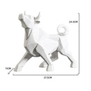 GobekUsa Geometric Bison Sculpture Resin Home Office Modern Decor Tabletop Figurine