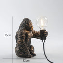 GobekUsa King Kong Gorilla Resin Table Lamp Night Light for Baby's Bedroom