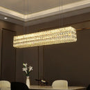 GobekUsa Crystal LED Pendant Light: Luxury Steel Hanging Lamp for Modern Foyer, Dining Room