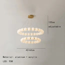 GobekUsa LED Acrylic Chandelier for Living Room Bedroom Hall Pendant Lamps