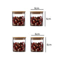 GobekUsa 5oz Glass Jars Set with Bamboo Lids for Tea Coffee Beans Storage