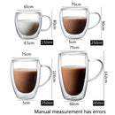 GobekUsa Double Wall Borosilicate Glass Mug Heat Resistant Tea Coffee Cup