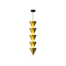 GobekUsa Cream Bedroom Chandelier: Minimalist Designer Conical Long Line Branched Light Fixture