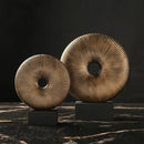 GobekUsa Golden Round Openwork Ring - Home Decor Sculpture Hollow Out Figurines