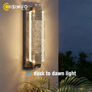 GobekUsa Crystal Bubble Glass LED Outdoor Wall Sconce for Porch and Garden