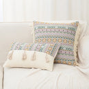 GobekUsa Handmade Tassel Cushion Cover Retro Jacquard Patchwork Fringed Pillow Cover