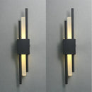 GobekUsa Black & Gold Acrylic Pipe Wall Lamp, Modern LED Room Decor Sconce