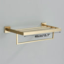 GobekUsa Brushed Gold Bathroom Set: Towel Bar, Robe Hook, Shelf, Tissue Holder & Accessories