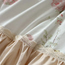 GobekUsa Korean Princess Style Floral Cotton Bedding Set with Ruffles
