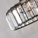 GobekUsa Crystal LED Pendant Light: Retro Gold Lampshade for Living Room, Bedroom, Dining Room