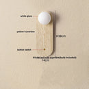 GobekUsa LED Wall Light Fixture Modern Living Dining Room Yellow Glass Bedside Lamp