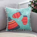 GobekUsa Christmas Elk Pillowcase 45x45cm Farmhouse Red Letter Design