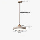 GobekUsa Adjustable LED Pendant Light - Nordic Modern Yellow Travertine Marble Wood Fixture