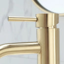 GobekUsa Brushed Gold Basin Faucet: Solid Brass Bathroom Mixer Tap for Hot & Cold Water