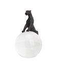 GobekUsa Crystal Ball Metal Animal Sculptures Home Decor Figurines