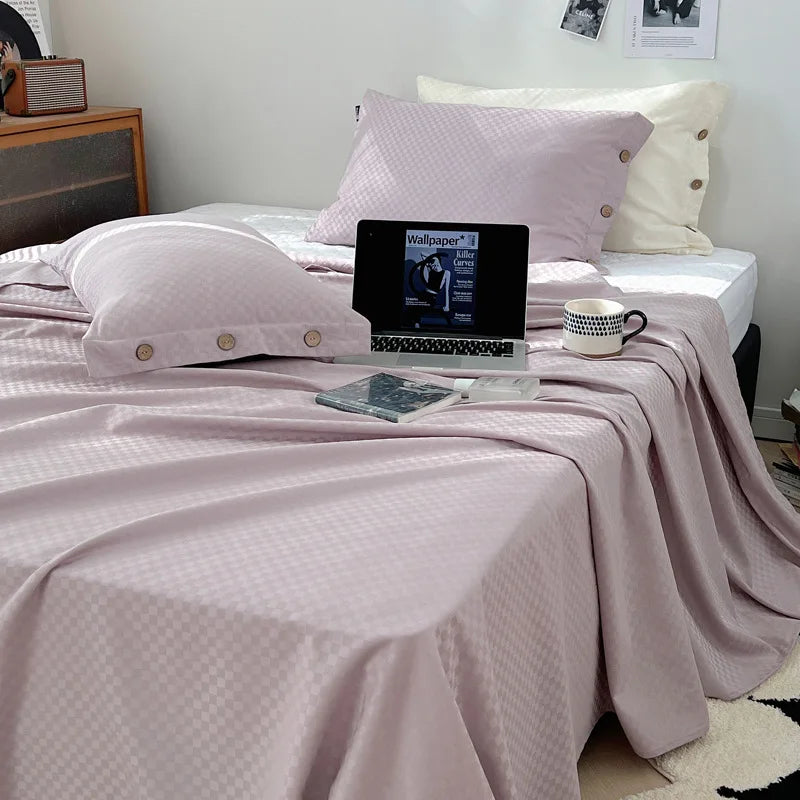 GobekUsa Luxe Cotton Satin Stripe Bed Sheet Set with 2 Pillowcase, photo 16 of 30