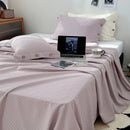 GobekUsa Luxe Cotton Satin Stripe Bed Sheet Set with 2 Pillowcase