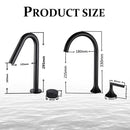 GobekUsa Brass Basin Faucet Brushed Gold Double Bracket Two Holes Hot Cold Mixer