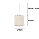 GobekUsa Linen Fabric Chandelier: Japanese Retro Handmade Art Lamps for Restaurant, Bedroom, Bar Counter