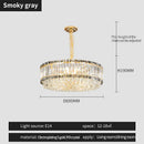 GobekUsa Crystal Chandelier: Elegant Modern Lighting for Living Room, Bedroom, and Restaurant.