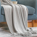 GobekUsa Knitted Pineapple Grid Throw Blanket - Nordic Sofa Blanket for Home Decor
