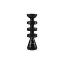 GobekUsa Black Marble Candle Holder, Modern Yellow Stone Candle Holder