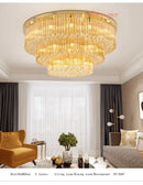 GobekUsa Large Crystal Ceiling Lamp: Elegant Home & Hotel Lighting Fixture